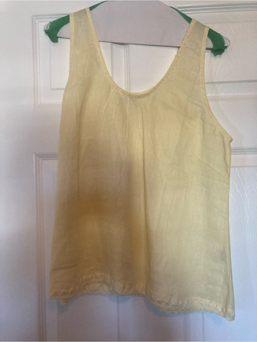 Nomad the Label Tuscan Linen Top, Lemon, Size Medium